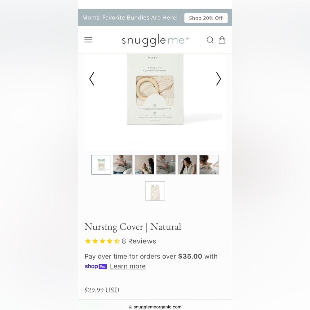 Snuggle Me Organic nursing cover